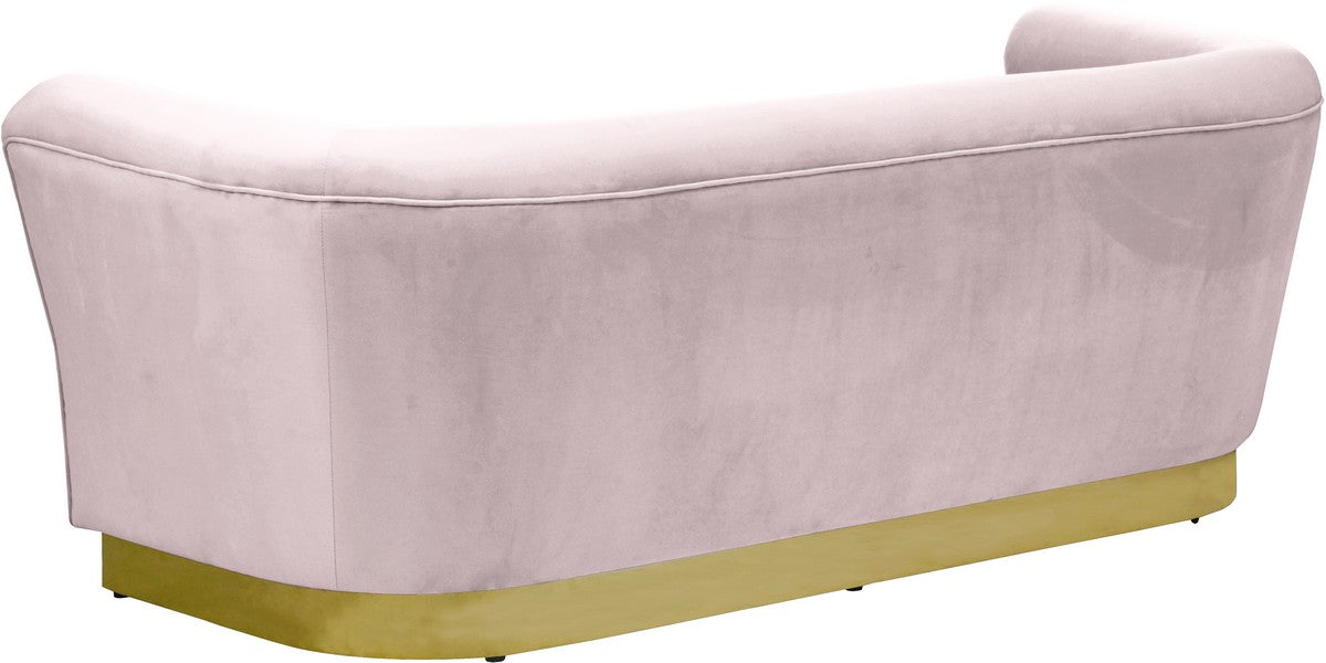 Meridian Furniture Bellini Pink Velvet Sofa
