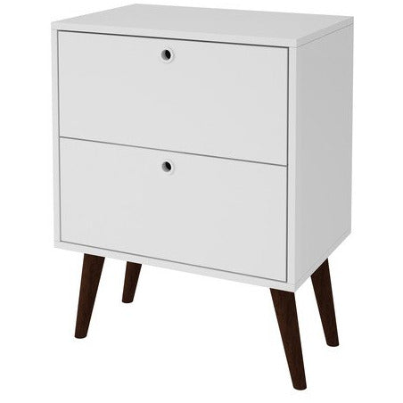 Accentuations by Manhattan Comfort Taby 2- Drawer Nightstand in WhiteManhattan Comfort-Nightstand- - 1