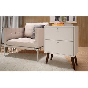 Accentuations by Manhattan Comfort Taby 2- Drawer Nightstand in White
