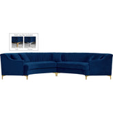 Meridian Furniture Jackson Navy Velvet 2pc. SectionalMeridian Furniture - 2pc. Sectional - Minimal And Modern - 1
