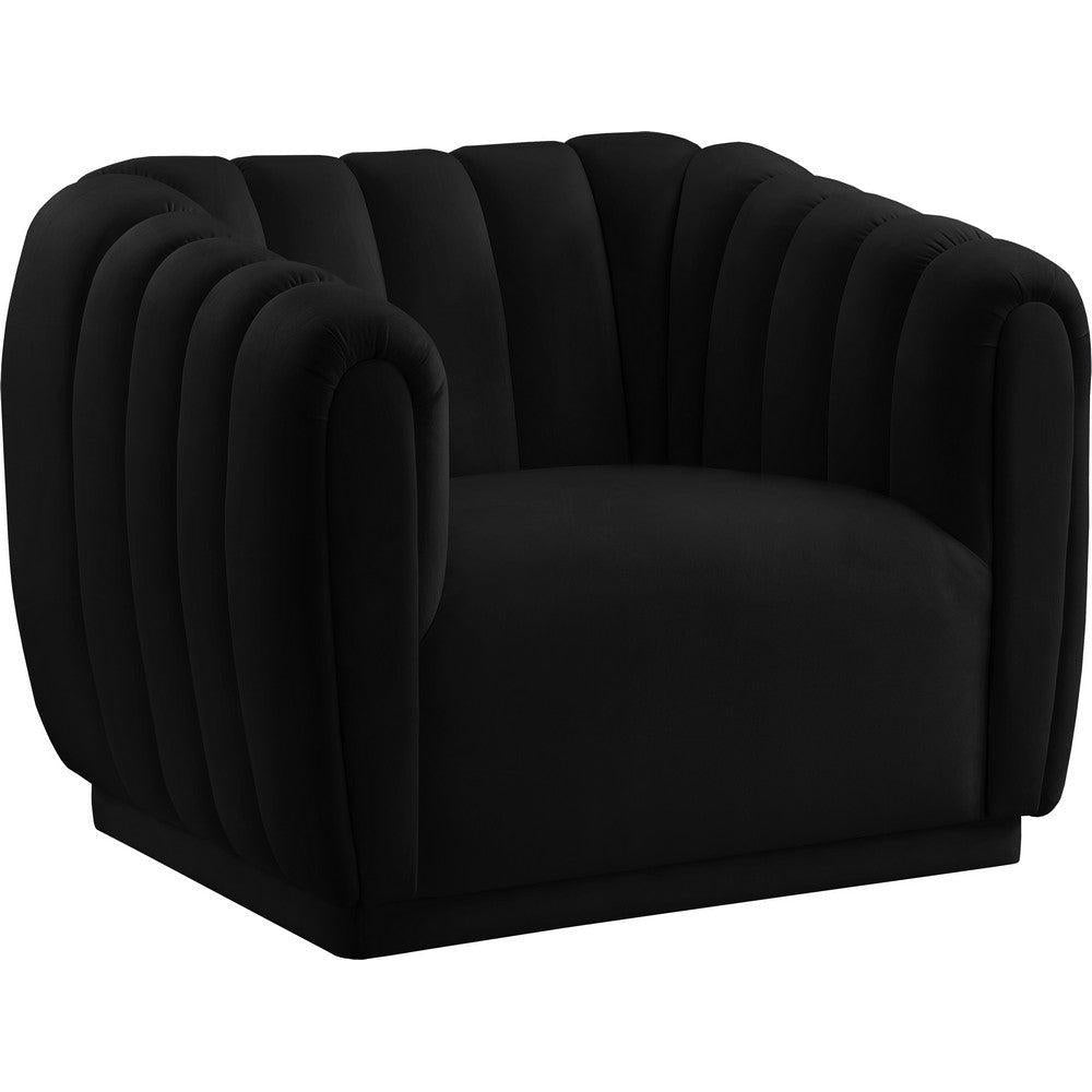 Meridian Furniture Dixie Black Velvet ChairMeridian Furniture - Chair - Minimal And Modern - 1