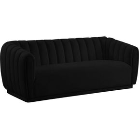 Meridian Furniture Dixie Black Velvet SofaMeridian Furniture - Sofa - Minimal And Modern - 1
