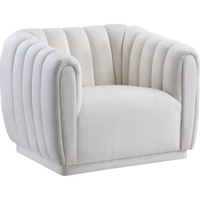 Meridian Furniture Dixie Cream Velvet ChairMeridian Furniture - Chair - Minimal And Modern - 1