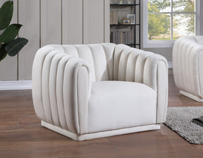 Meridian Furniture Dixie Cream Velvet Chair