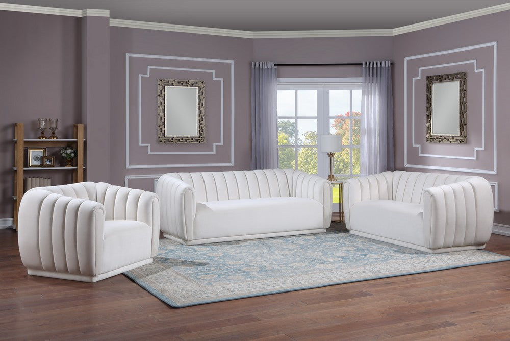 Meridian Furniture Dixie Cream Velvet Chair
