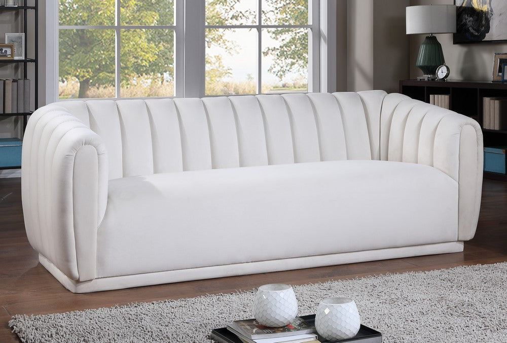 Meridian Furniture Dixie Cream Velvet Sofa
