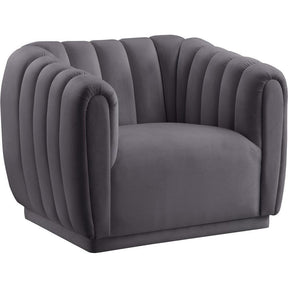 Meridian Furniture Dixie Grey Velvet ChairMeridian Furniture - Chair - Minimal And Modern - 1