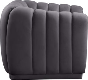 Meridian Furniture Dixie Grey Velvet Chair