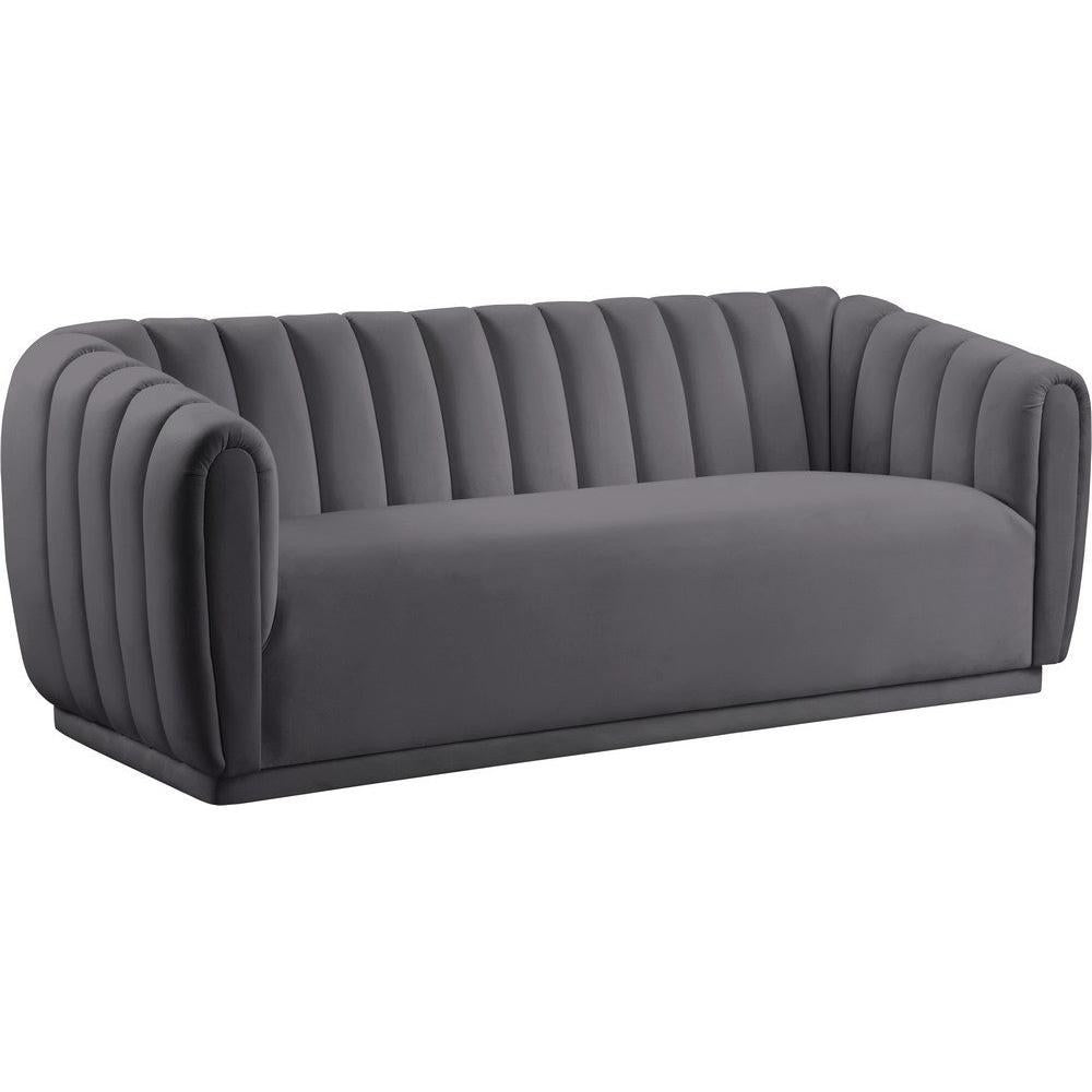 Meridian Furniture Dixie Grey Velvet SofaMeridian Furniture - Sofa - Minimal And Modern - 1