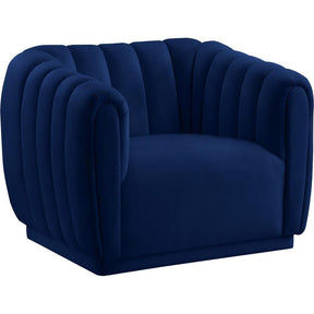 Meridian Furniture Dixie Navy Velvet ChairMeridian Furniture - Chair - Minimal And Modern - 1