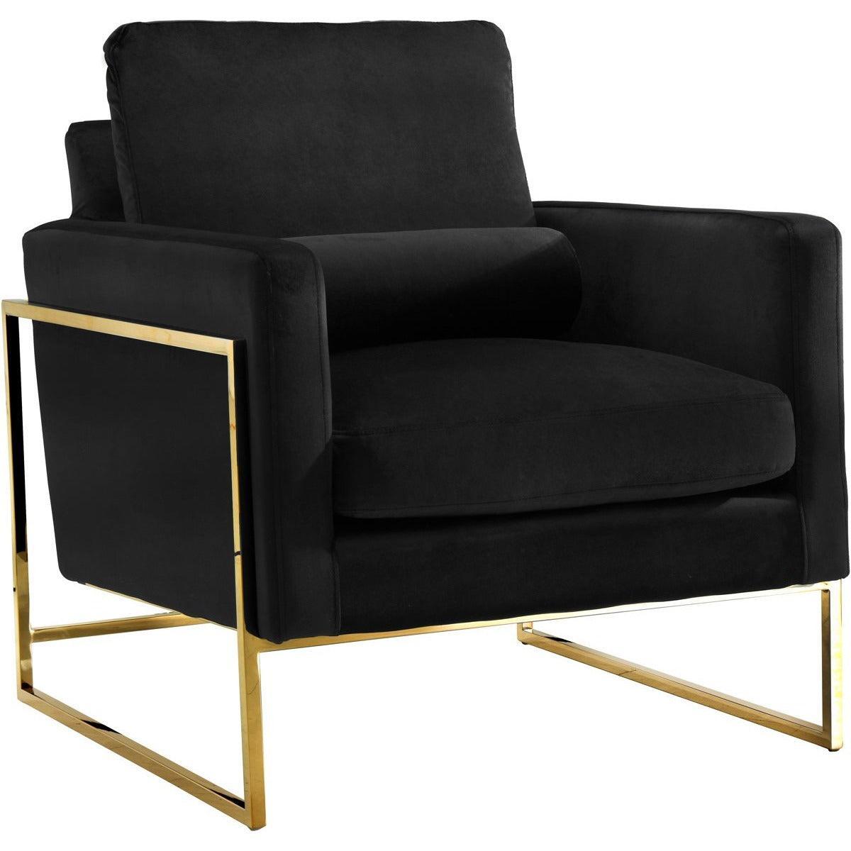 Meridian Furniture Mila Black Velvet ChairMeridian Furniture - Chair - Minimal And Modern - 1