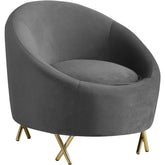 Meridian Furniture Serpentine Grey Velvet ChairMeridian Furniture - Chair - Minimal And Modern - 1