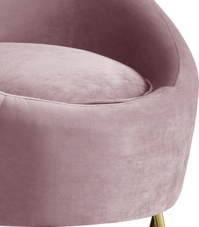 Meridian Furniture Serpentine Pink Velvet Chair