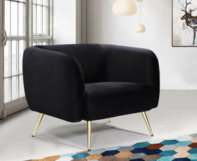 Meridian Furniture Harlow Black Velvet Chair