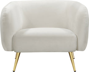 Meridian Furniture Harlow Cream Velvet Chair