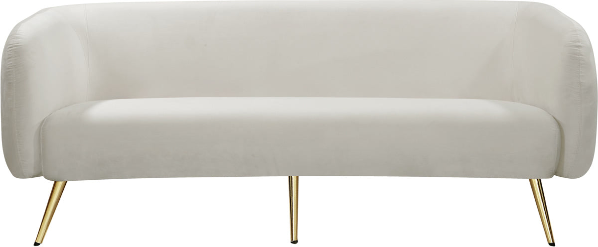 Meridian Furniture Harlow Cream Velvet Sofa