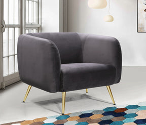Meridian Furniture Harlow Grey Velvet Chair