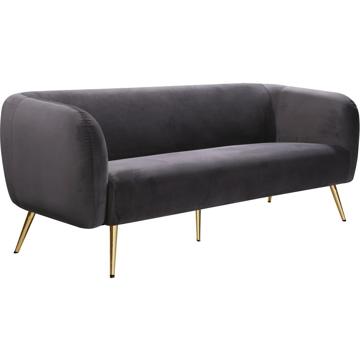 Meridian Furniture Harlow Grey Velvet SofaMeridian Furniture - Sofa - Minimal And Modern - 1