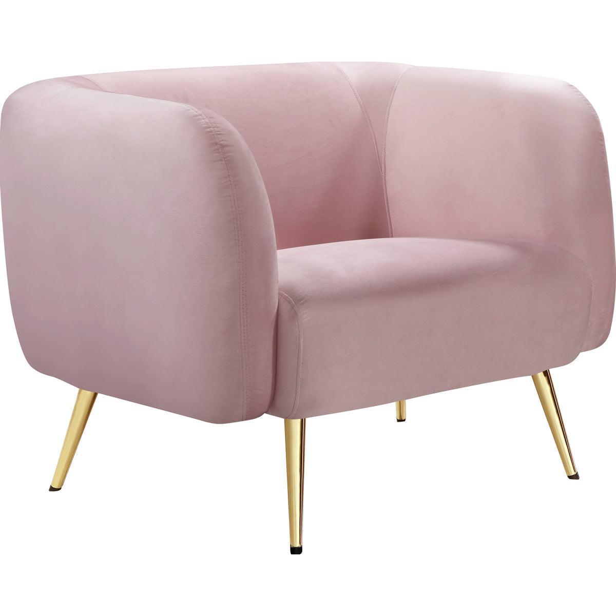 Meridian Furniture Harlow Pink Velvet ChairMeridian Furniture - Chair - Minimal And Modern - 1