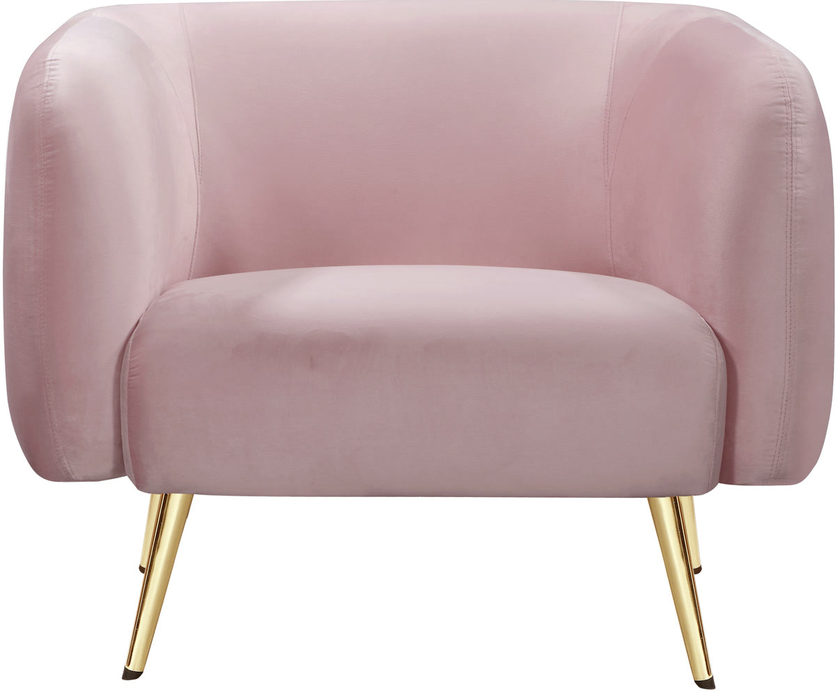 Meridian Furniture Harlow Pink Velvet Chair