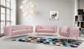 Meridian Furniture Harlow Pink Velvet Chair