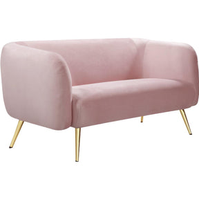 Meridian Furniture Harlow Pink Velvet LoveseatMeridian Furniture - Loveseat - Minimal And Modern - 1