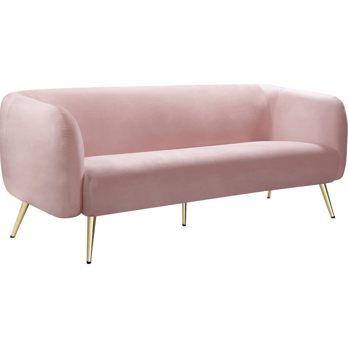 Meridian Furniture Harlow Pink Velvet SofaMeridian Furniture - Sofa - Minimal And Modern - 1