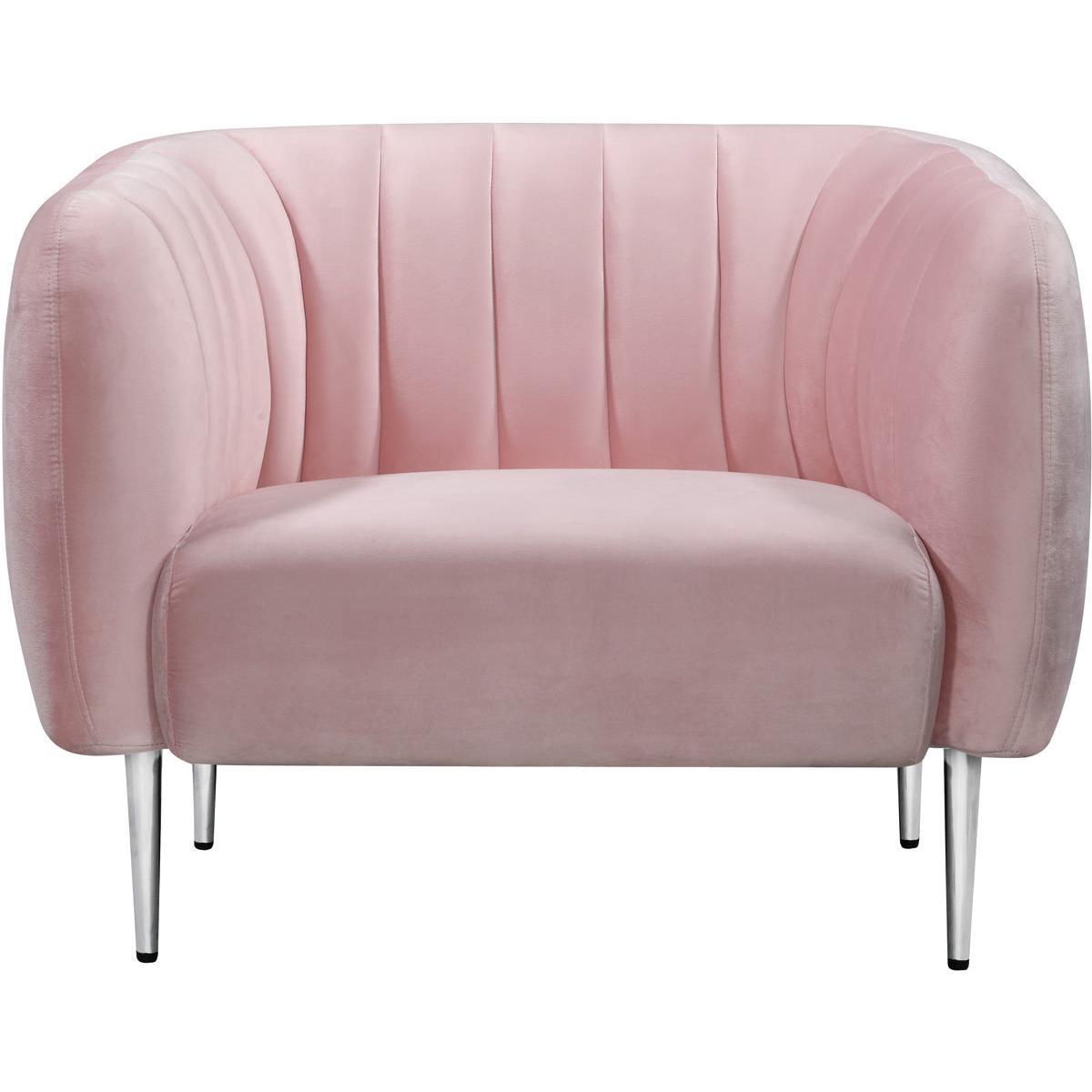Meridian Furniture Willow Pink Velvet ChairMeridian Furniture - Chair - Minimal And Modern - 1