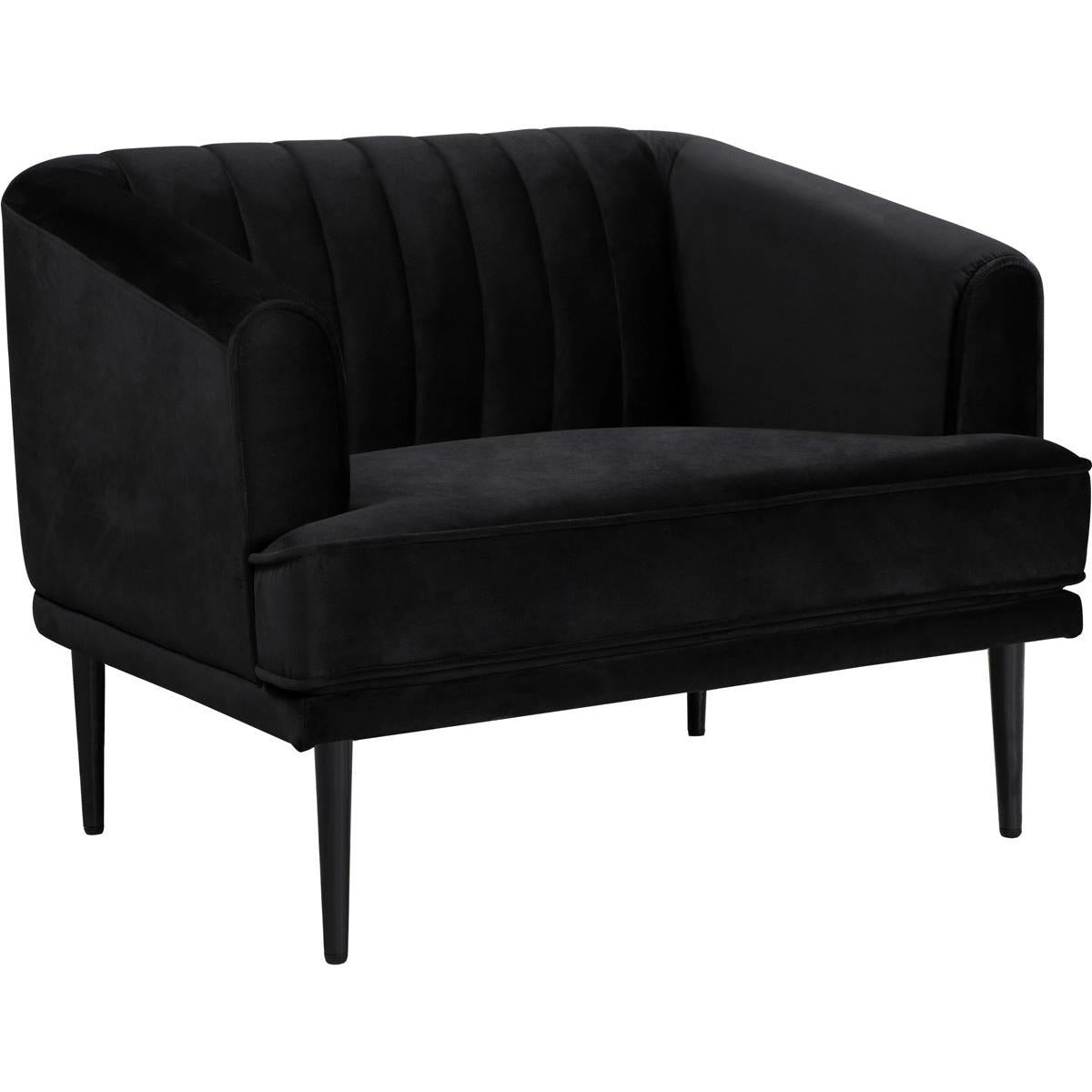 Meridian Furniture Rory Black Velvet ChairMeridian Furniture - Chair - Minimal And Modern - 1