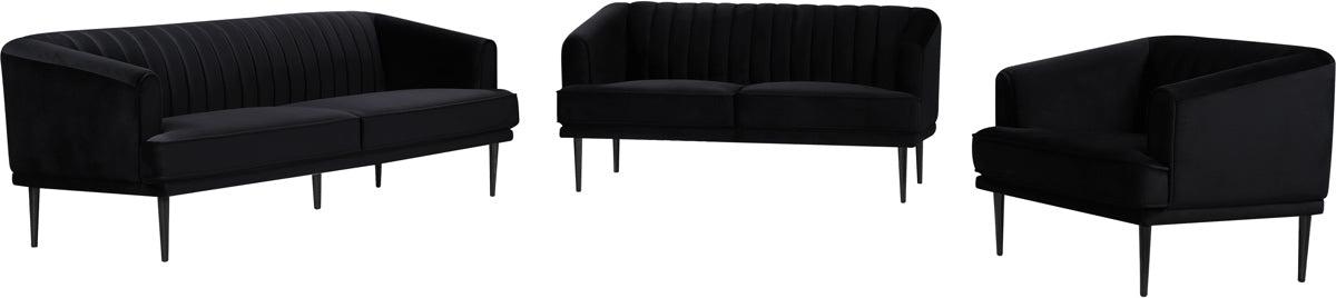 Meridian Furniture Rory Black Velvet Chair
