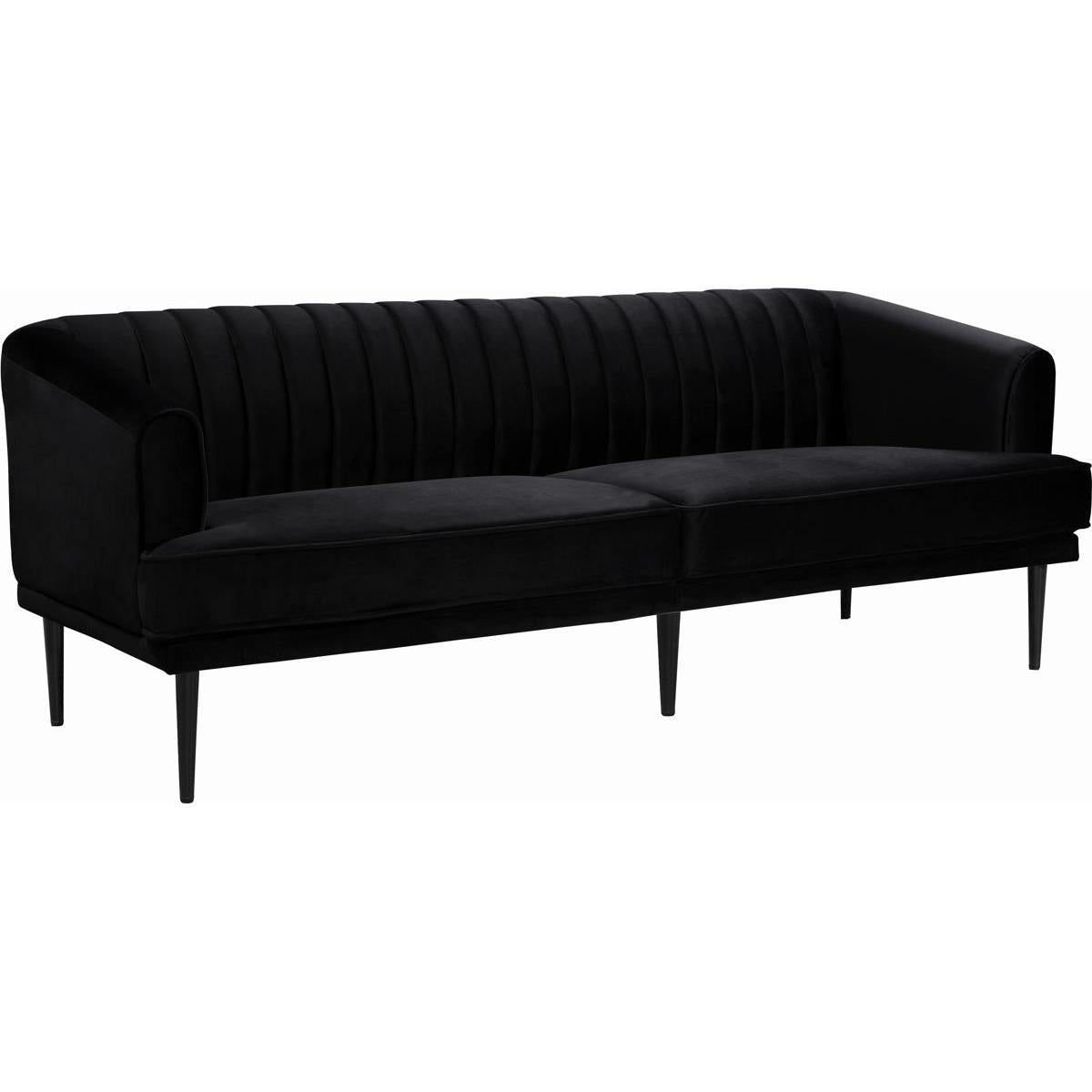Meridian Furniture Rory Black Velvet SofaMeridian Furniture - Sofa - Minimal And Modern - 1
