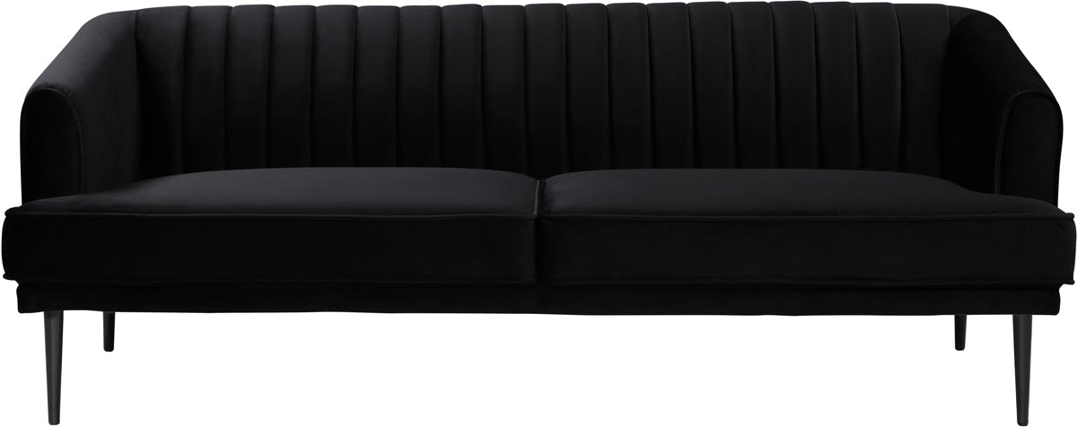 Meridian Furniture Rory Black Velvet Sofa