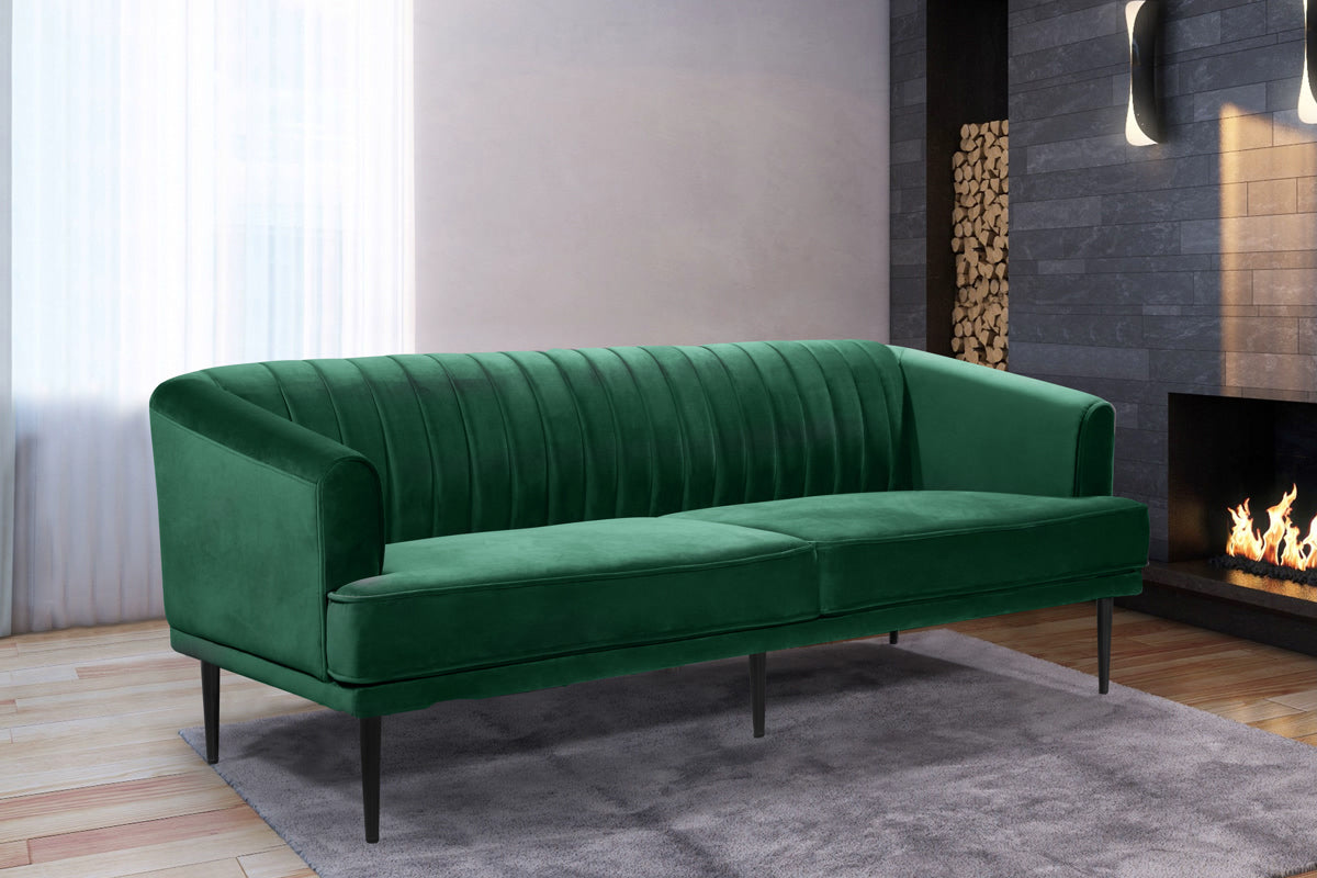 Meridian Furniture Rory Green Velvet Sofa