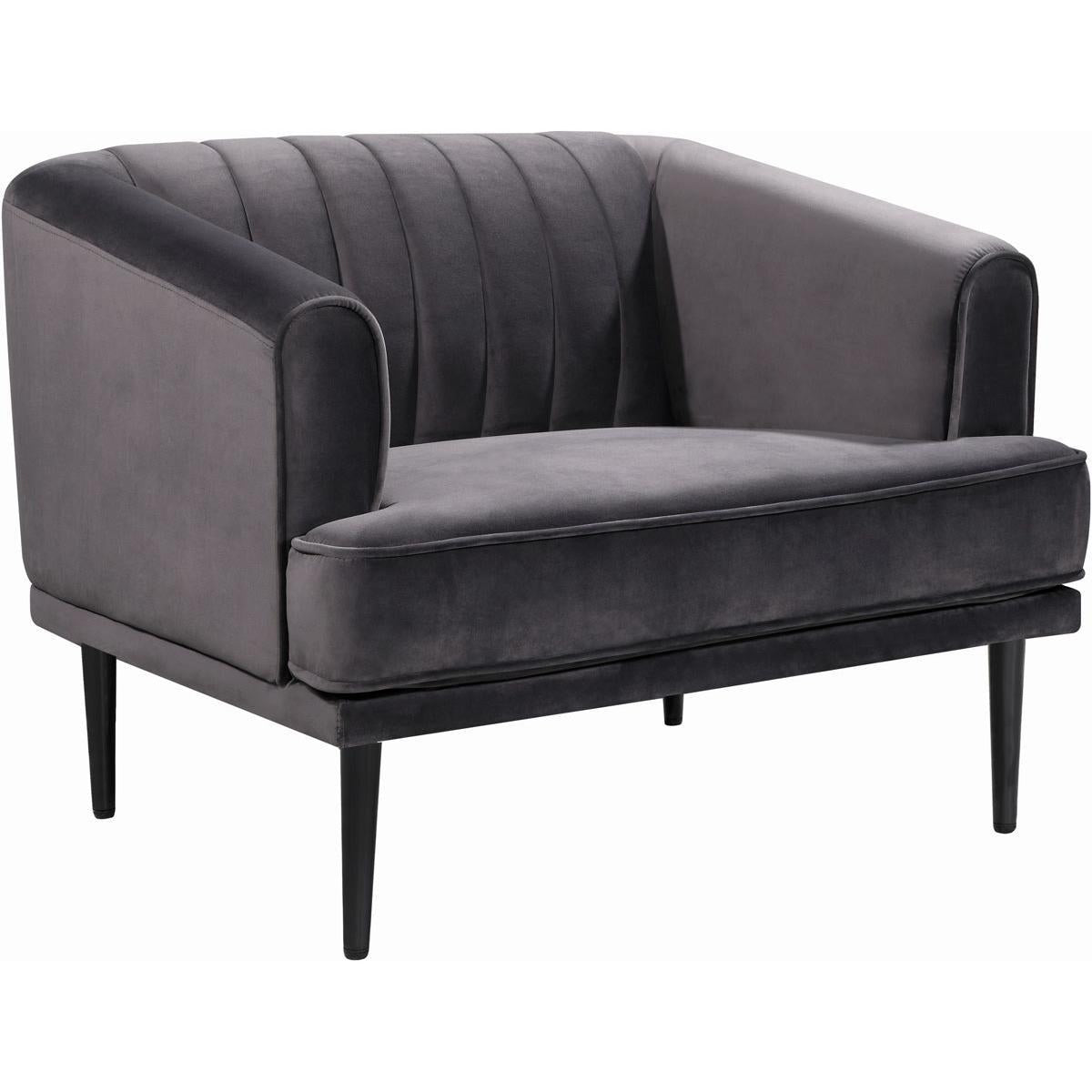 Meridian Furniture Rory Grey Velvet ChairMeridian Furniture - Chair - Minimal And Modern - 1