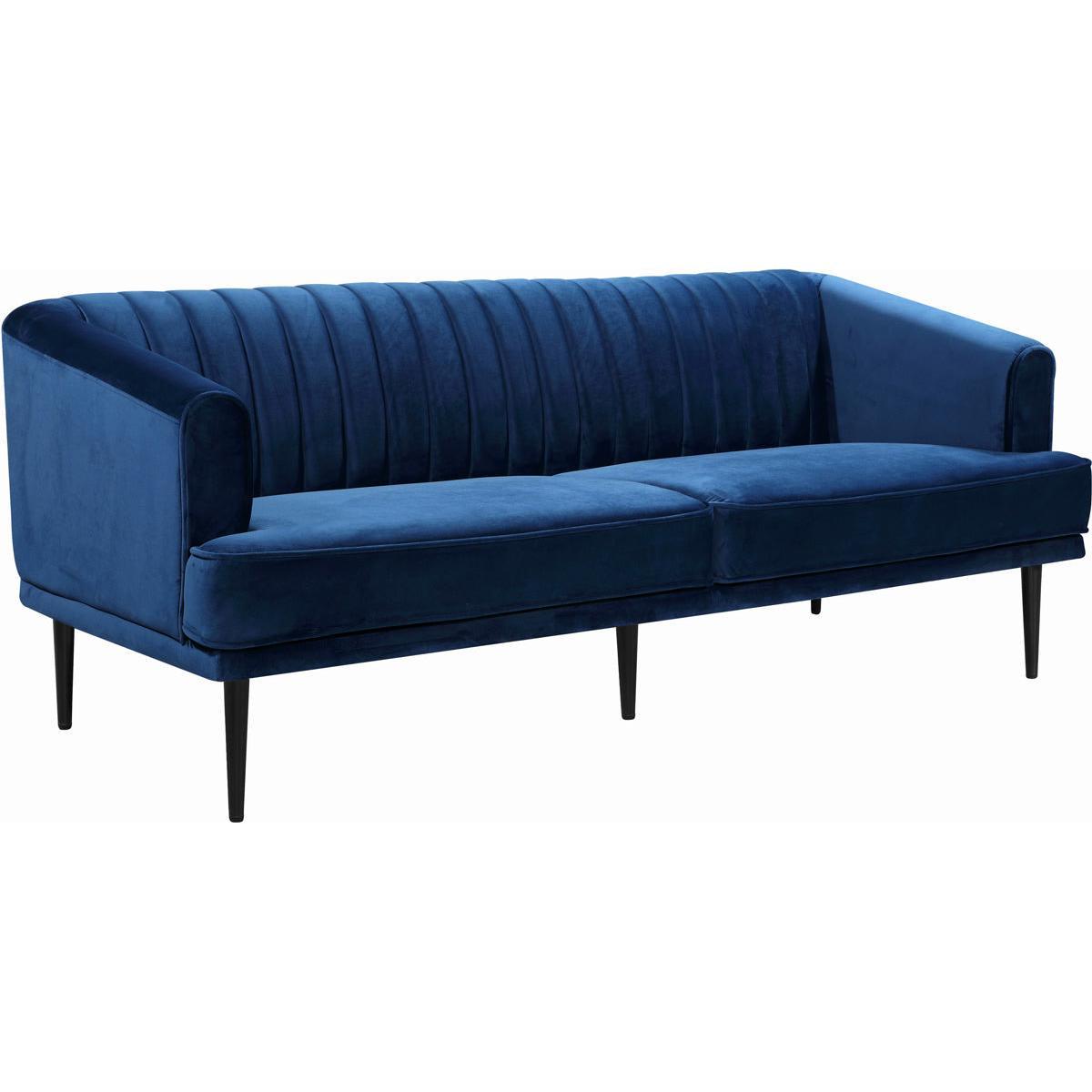 Meridian Furniture Rory Navy Velvet SofaMeridian Furniture - Sofa - Minimal And Modern - 1