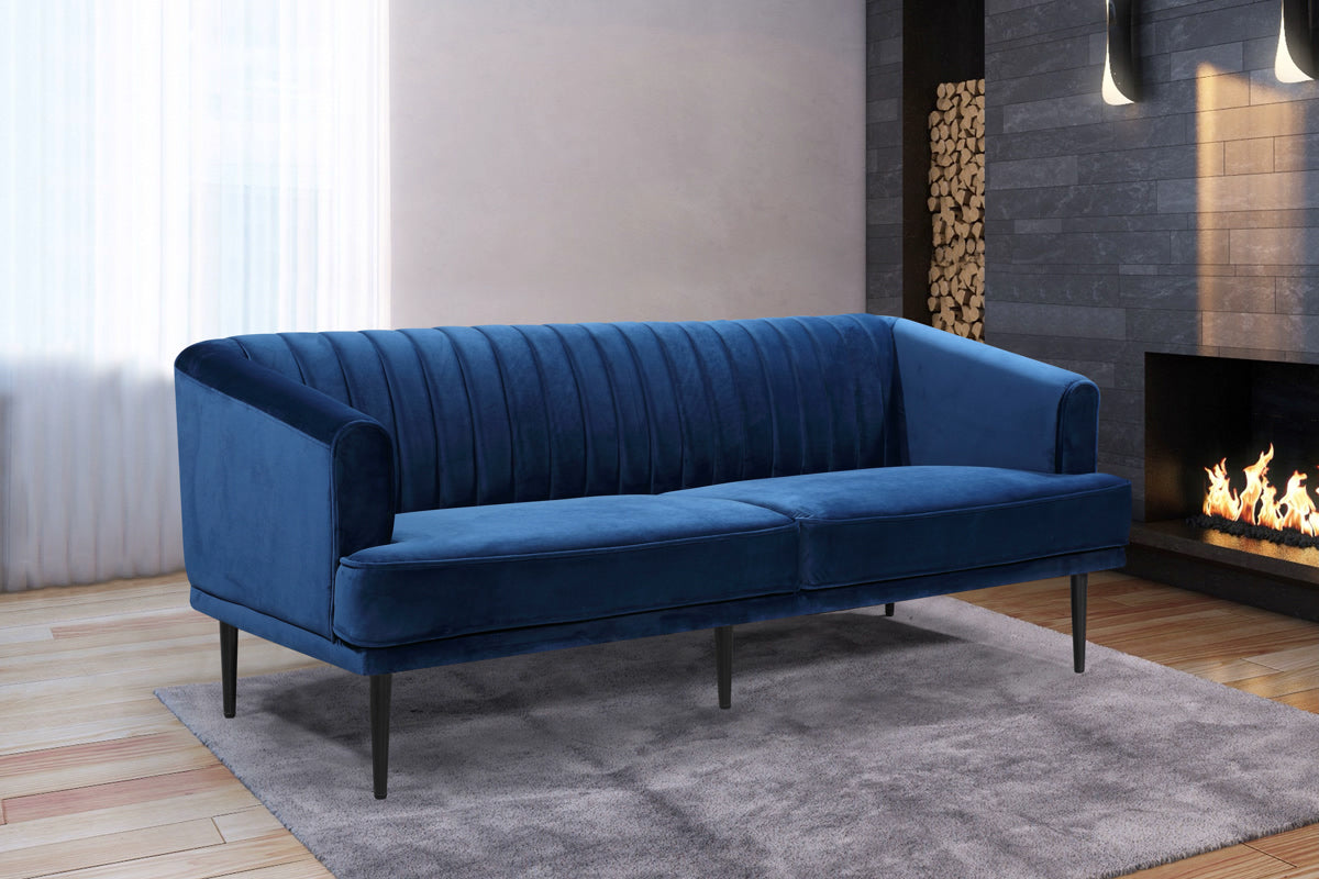 Meridian Furniture Rory Navy Velvet Sofa