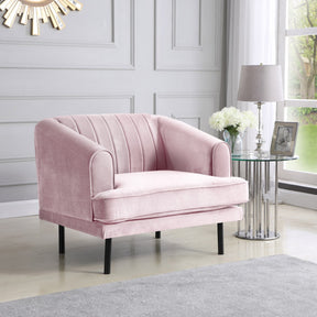 Meridian Furniture Rory Pink Velvet Chair