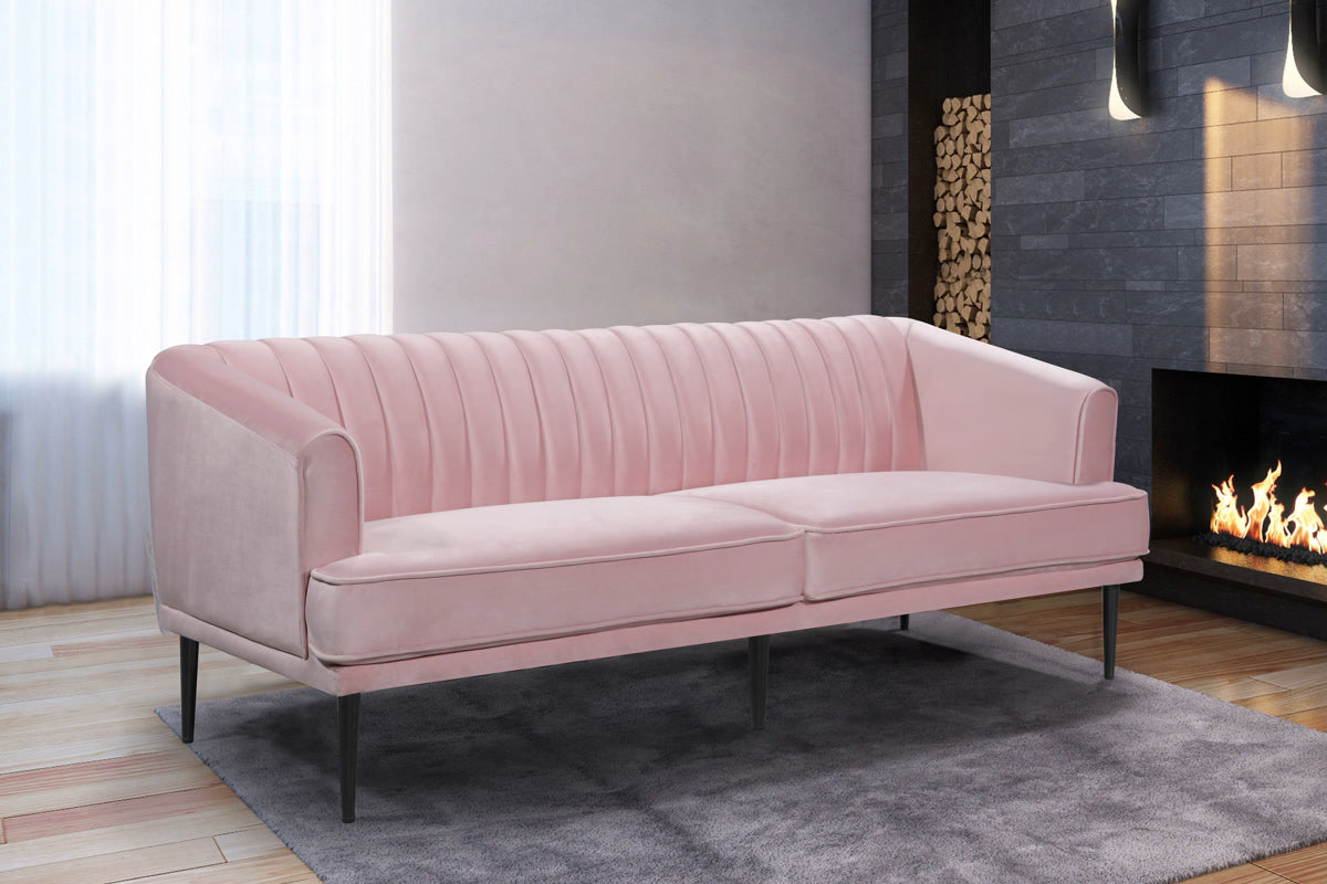 Meridian Furniture Rory Pink Velvet Sofa