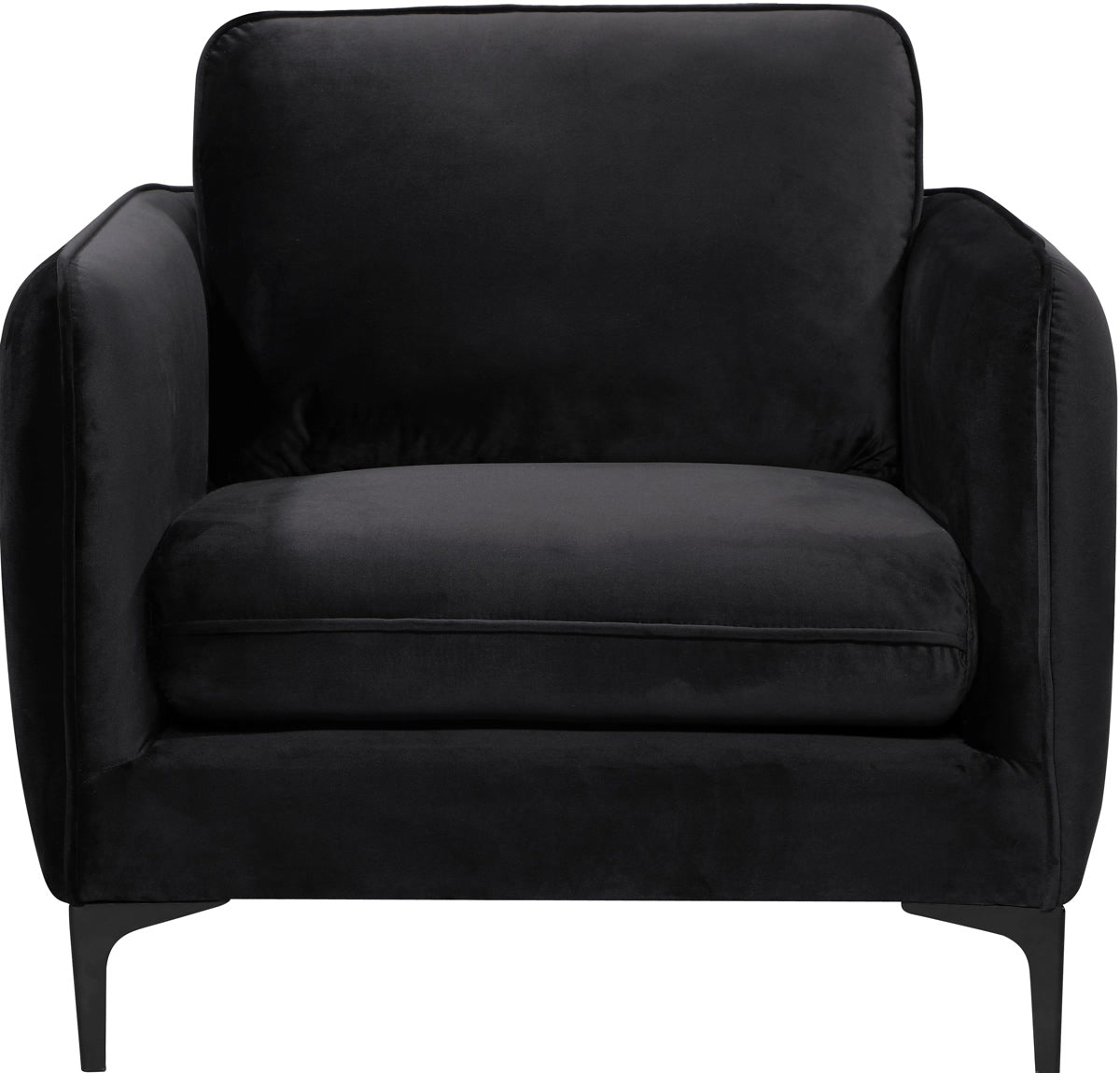 Meridian Furniture Poppy Black Velvet Chair