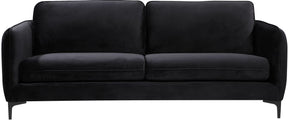 Meridian Furniture Poppy Black Velvet Sofa