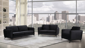Meridian Furniture Poppy Black Velvet Sofa