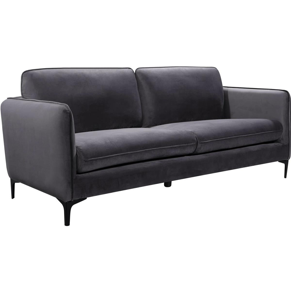 Meridian Furniture Poppy Grey Velvet SofaMeridian Furniture - Sofa - Minimal And Modern - 1