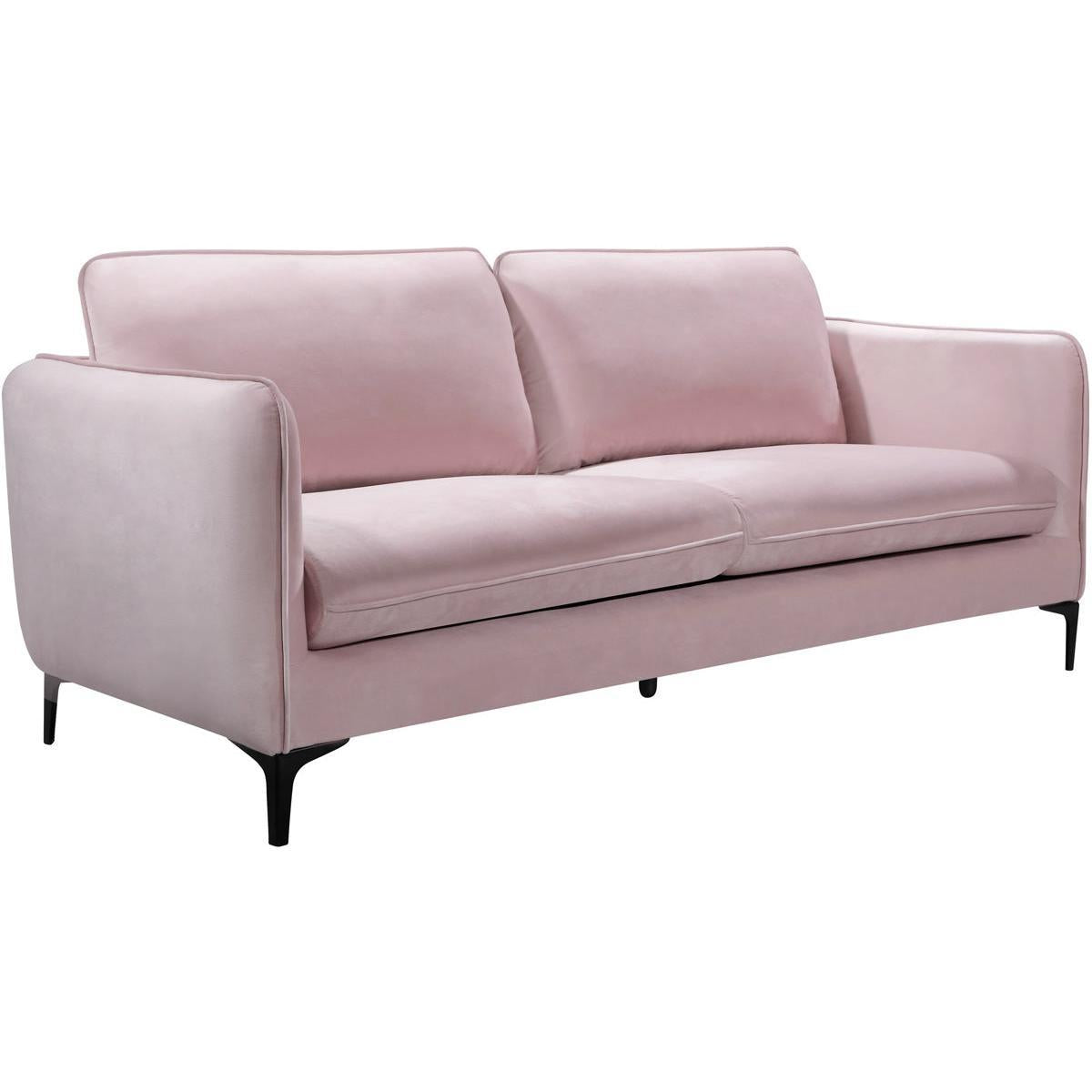 Meridian Furniture Poppy Pink Velvet SofaMeridian Furniture - Sofa - Minimal And Modern - 1