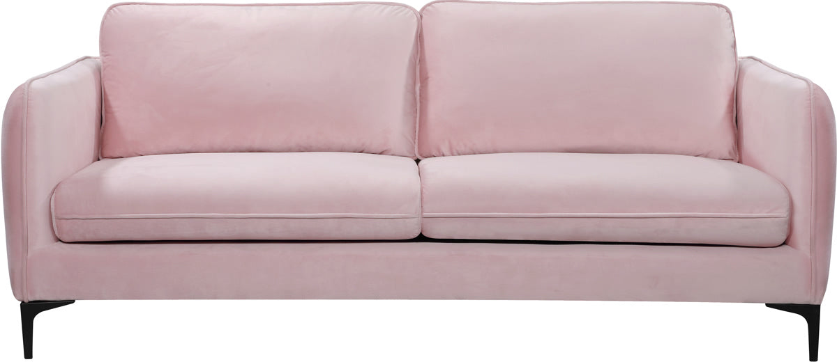 Meridian Furniture Poppy Pink Velvet Sofa