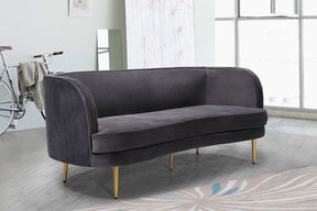 Meridian Furniture Vivian Grey Velvet Sofa