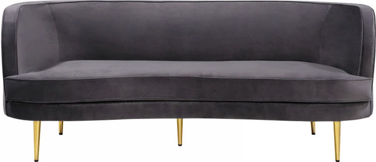 Meridian Furniture Vivian Grey Velvet Sofa