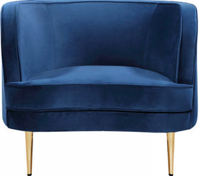 Meridian Furniture Vivian Navy Velvet Chair
