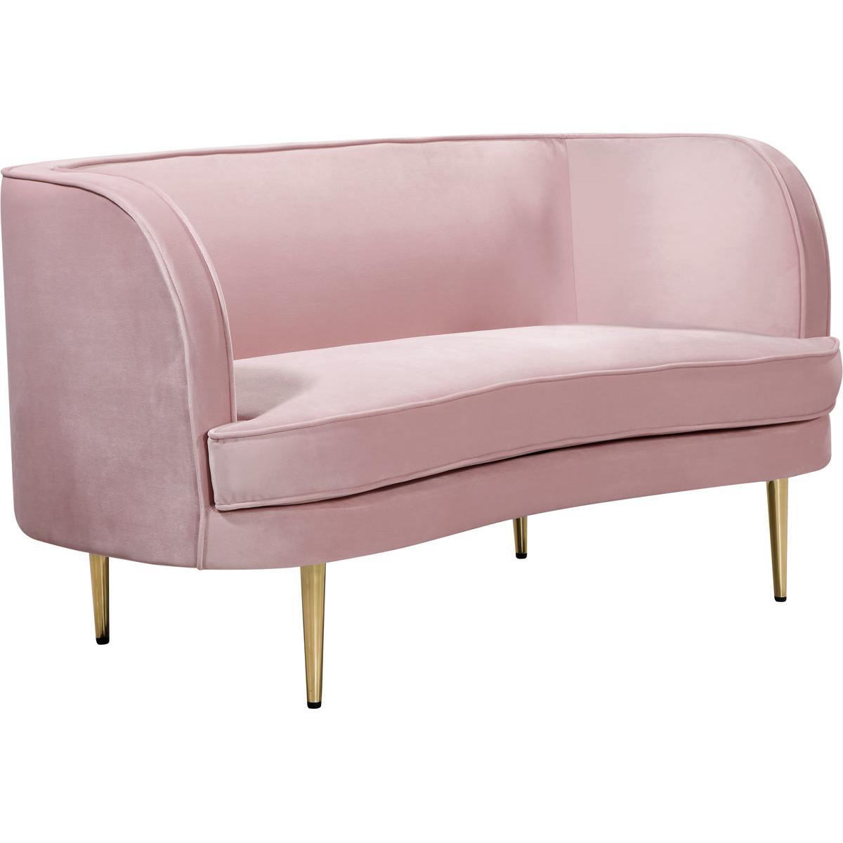 Meridian Furniture Vivian Pink Velvet LoveseatMeridian Furniture - Loveseat - Minimal And Modern - 1