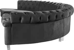 Meridian Furniture Anabella Grey Velvet 4pc. Sectional