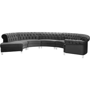 Meridian Furniture Anabella Grey Velvet 5pc. SectionalMeridian Furniture - 5pc. Sectional - Minimal And Modern - 1